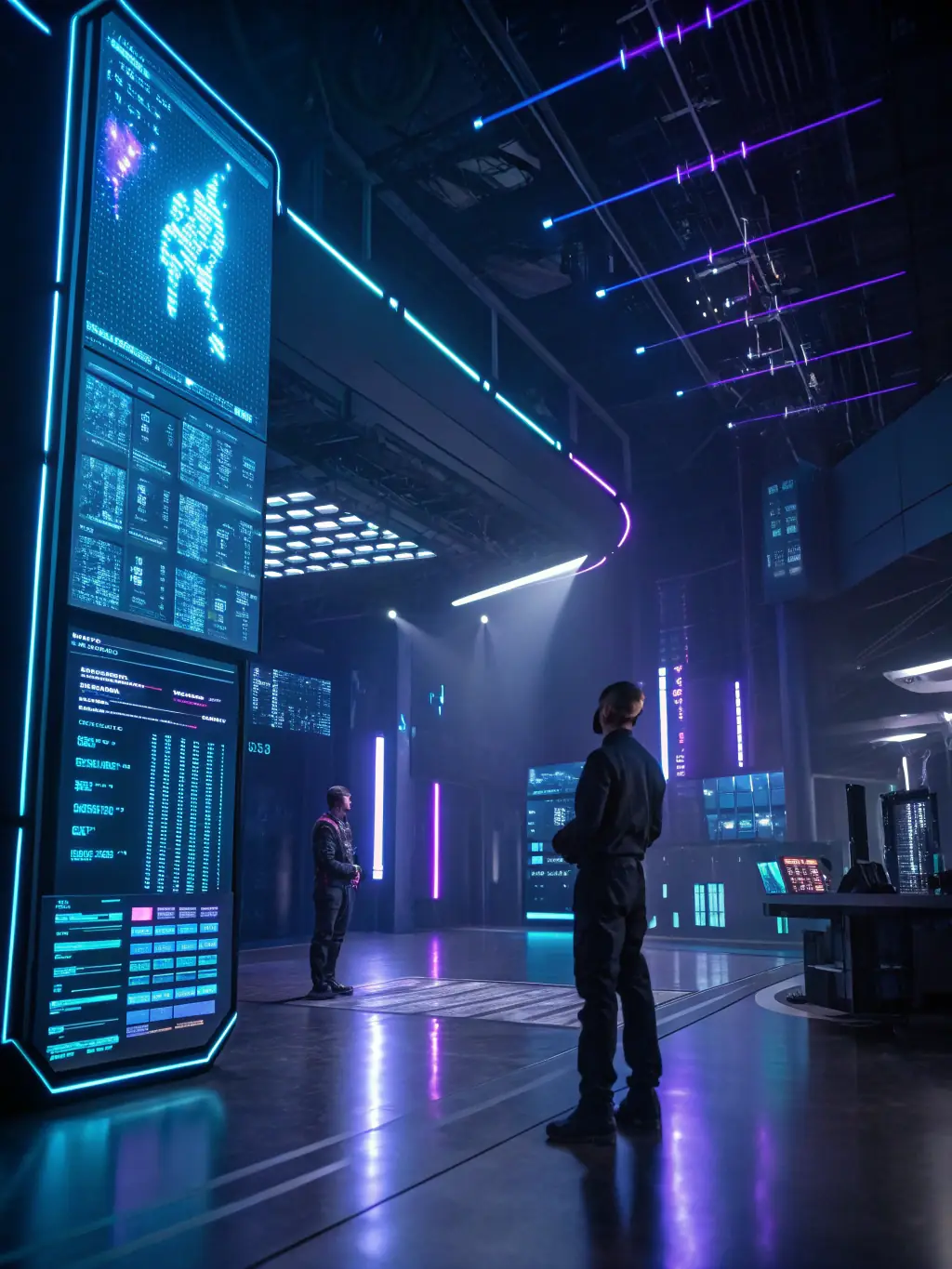 An image of a robotic arm and data analytics dashboard illustrating AI integration, highlighting automation and data-driven insights.